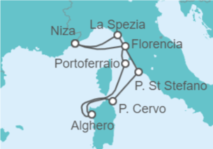 Itinerario del Crucero La dolce vita en un crucero por la costa italiana - CroisiMer