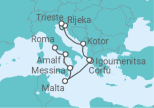 Itinerario del Crucero Italia de costa a costa - Regent Seven Seas