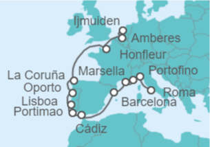 Itinerario del Crucero Mundo del buen arte - Regent Seven Seas
