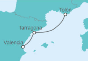 Itinerario del Crucero España - MSC Cruceros