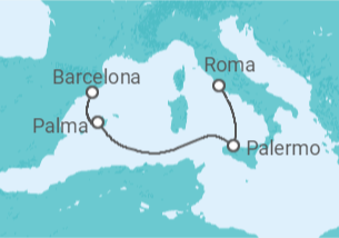 Itinerario del Crucero España, Italia - Costa Cruceros