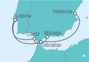 Itinerario del Crucero Cruzando el Estrecho - Costa Cruceros