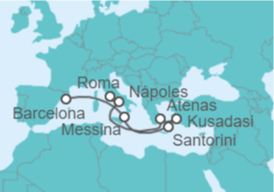 Itinerario del Crucero Italia, Grecia y Turquía - Disney Cruise Line
