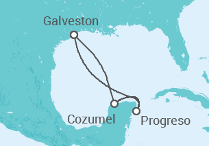 Itinerario del Crucero Riviera Mejicana - Disney Cruise Line
