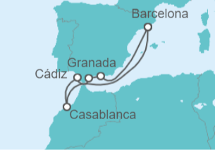 Itinerario del Crucero Marruecos, España - Explora Journeys