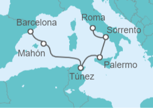 Itinerario del Crucero Italia y Túnez - Explora Journeys