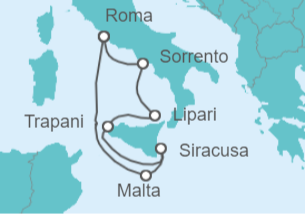 Itinerario del Crucero Italia y Malta - Explora Journeys