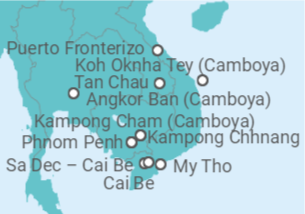 Itinerario del Crucero Camboya y Vietnam - AmaWaterways
