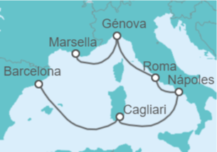 Itinerario del Crucero Italia - Costa Cruceros