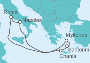 Itinerario del Crucero Islas griegas mágicas - Disney Cruise Line
