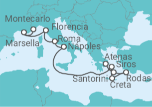 Itinerario del Crucero Ecos grecorromanos - Oceania Cruises