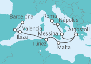 Itinerario del Crucero Mediterráneo floreciente - Oceania Cruises