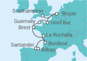 Itinerario del Crucero Grandeza gala - Oceania Cruises