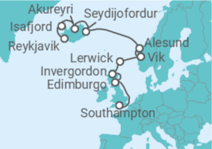 Itinerario del Crucero Viaje escocés y nórdico - Oceania Cruises