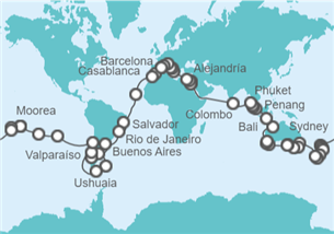 Itinerario del Crucero Vuelta al mundo  - MSC Cruceros - MSC Cruceros
