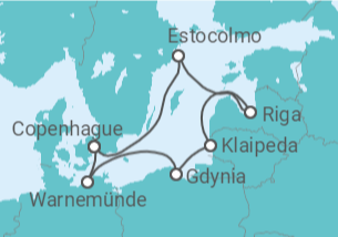 Itinerario del Crucero Capitales Bálticas  - MSC Cruceros