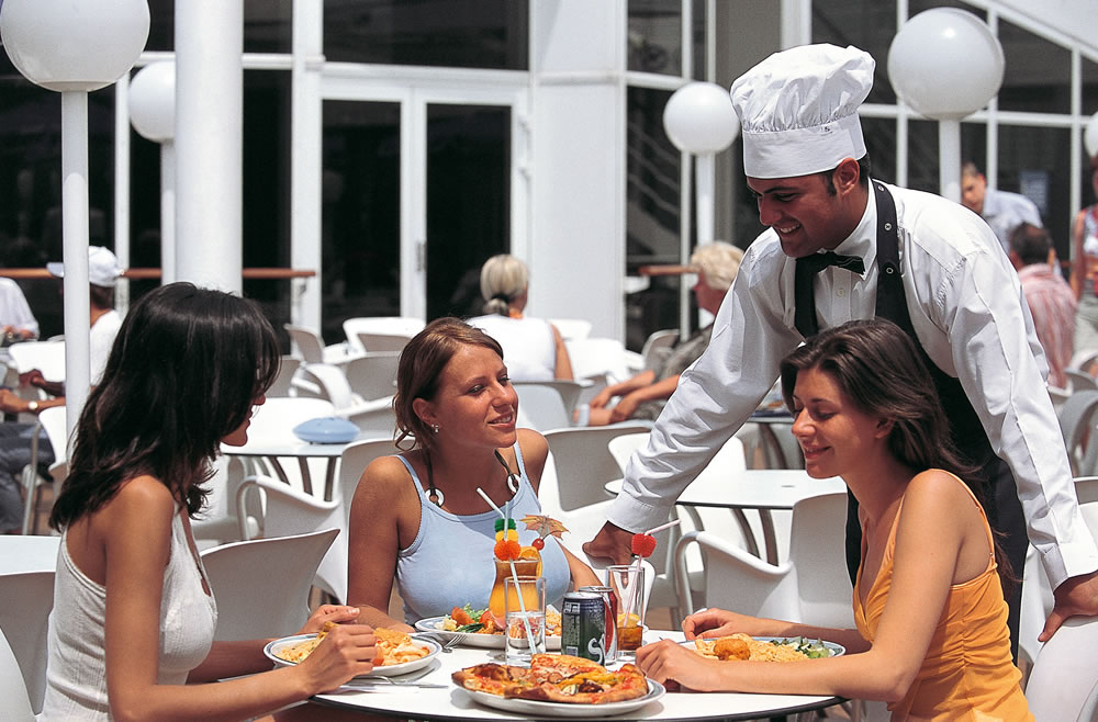Comida en la terraza