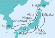 Itinerario del Crucero Japón y Corea Del Sur - AIDA