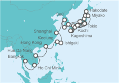 Itinerario del Crucero Vuelta al Mundo 2025: De Bangkok a Tokio - AIDA