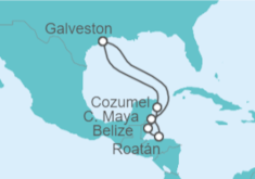 Itinerario del Crucero Caribe Occidental con México - Princess Cruises