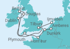 Itinerario del Crucero Encantos del Canal de la Mancha - Oceania Cruises