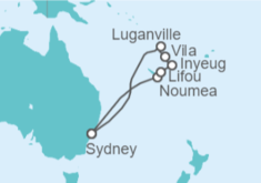 Itinerario del Crucero Nueva Caledonia, Vanuatu - Princess Cruises