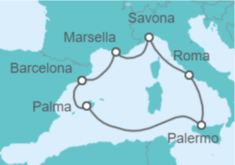 Itinerario del Crucero Un mar, mil historias - Costa Cruceros