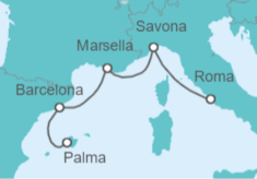 Itinerario del Crucero Italia, Francia, España - Costa Cruceros