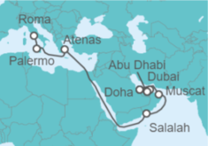 Itinerario del Crucero Desde Civitavecchia (Roma) a Doha (Qatar) - Costa Cruceros