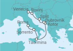 Itinerario del Crucero Desde Civitavecchia (Roma) a Venecia (Italia) - WindStar Cruises
