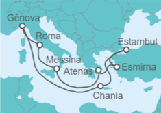 Itinerario del Crucero Italia, Grecia, Turquía - MSC Cruceros