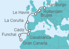 Itinerario del Crucero Bélgica, Holanda, Francia, España, Marruecos, Portugal - MSC Cruceros