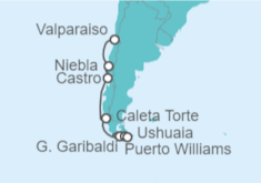 Itinerario del Crucero Argentina, Chile - Silversea