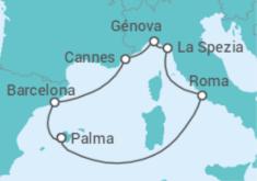 Itinerario del Crucero De la Croisette a los barrios romanos TI  - MSC Cruceros