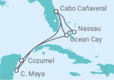 Itinerario del Crucero Ocean Cay, México, Bahamas TI - MSC Cruceros