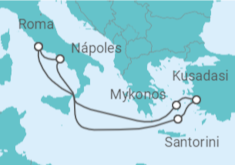 Itinerario del Crucero Grecia, Turquía, Italia TI - MSC Cruceros