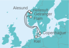 Itinerario del Crucero Conpenhague y el esplendor de Noruega con bebidas II - MSC Cruceros