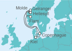 Itinerario del Crucero Copenhague y el esplendor de Noruega con bebidas - MSC Cruceros