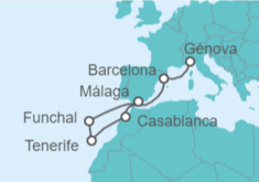 Itinerario del Crucero España, Marruecos, Portugal - MSC Cruceros