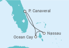 Itinerario del Crucero Bahamas y Ocean Cay TI - MSC Cruceros