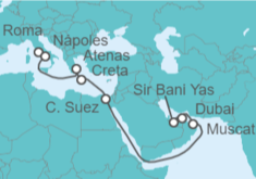 Itinerario del Crucero Italia, Grecia, Omán - MSC Cruceros