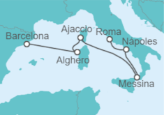 Itinerario del Crucero De Barcelona a Roma - Cunard