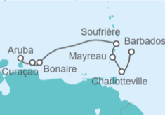 Itinerario del Crucero Curaçao - WindStar Cruises