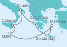 Itinerario del Crucero De la pizzica al sirtaki - Costa Cruceros