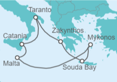 Itinerario del Crucero De la pizzica al sirtaki - Costa Cruceros
