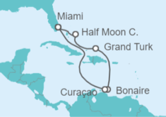 Itinerario del Crucero Surcando el Caribe Meridional - Holland America Line