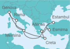 Itinerario del Crucero Italia, Grecia, Turquía - MSC Cruceros