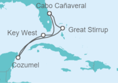 Itinerario del Crucero Caribe: Great Stirrup Cay y Cozumel - NCL Norwegian Cruise Line