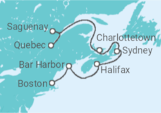 Itinerario del Crucero Canadá y Nueva Inglaterra - NCL Norwegian Cruise Line