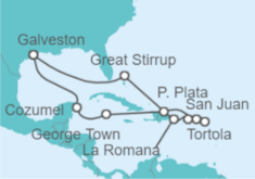 Itinerario del Crucero Cozumel y República Dominicana - NCL Norwegian Cruise Line